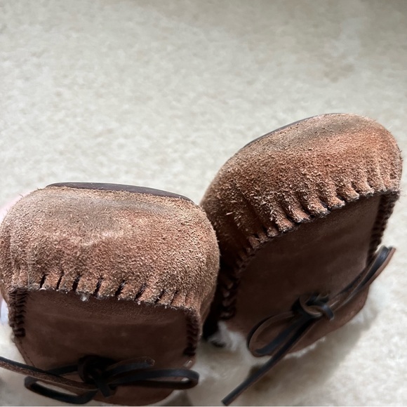 Fireside‎ by Dearfoams Fold-over Moccasin Slippers Chestnut size 10 - Picture 5 of 11